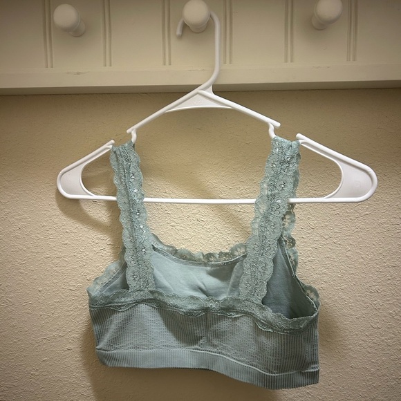 Garage Green Lace Trim Bandeau - Picture 2 of 3